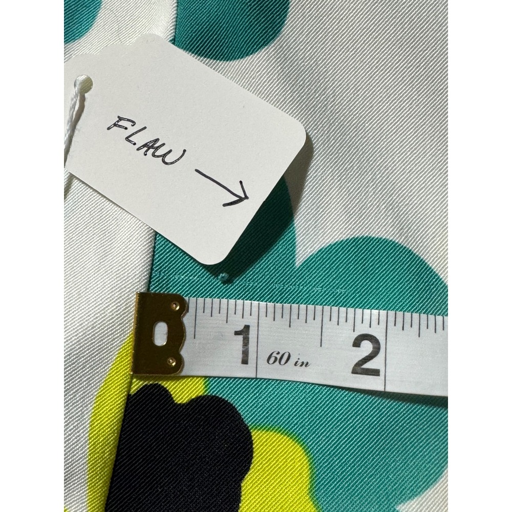 AGB Dress Womens Size 6 Floral Sheath Cap Sleeve Exposed Zipper Teal Lime White - Picture 10 of 13